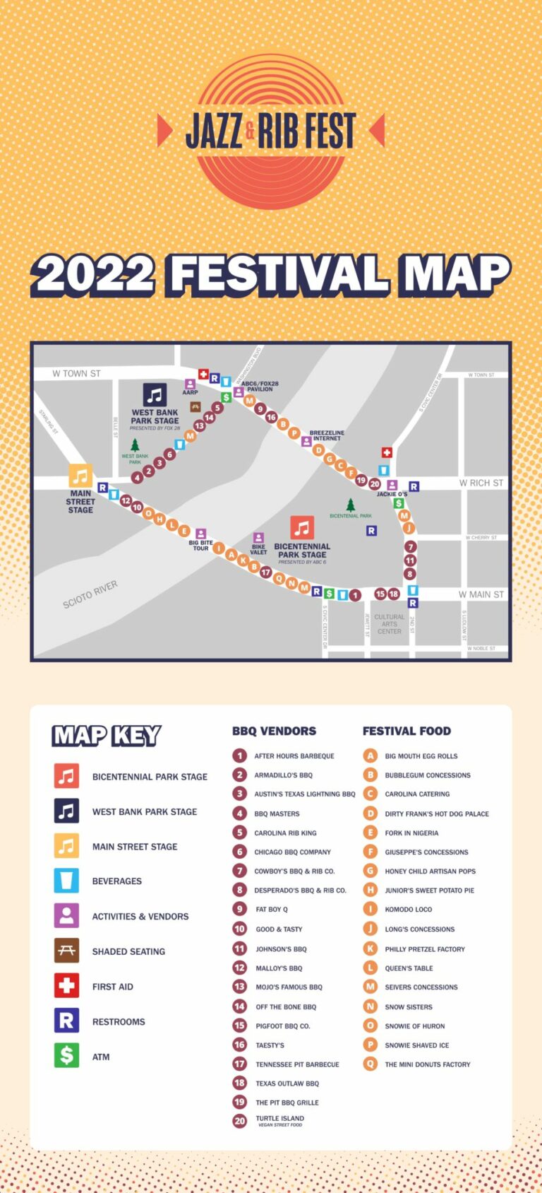 Festival Map Jazz & Rib Fest