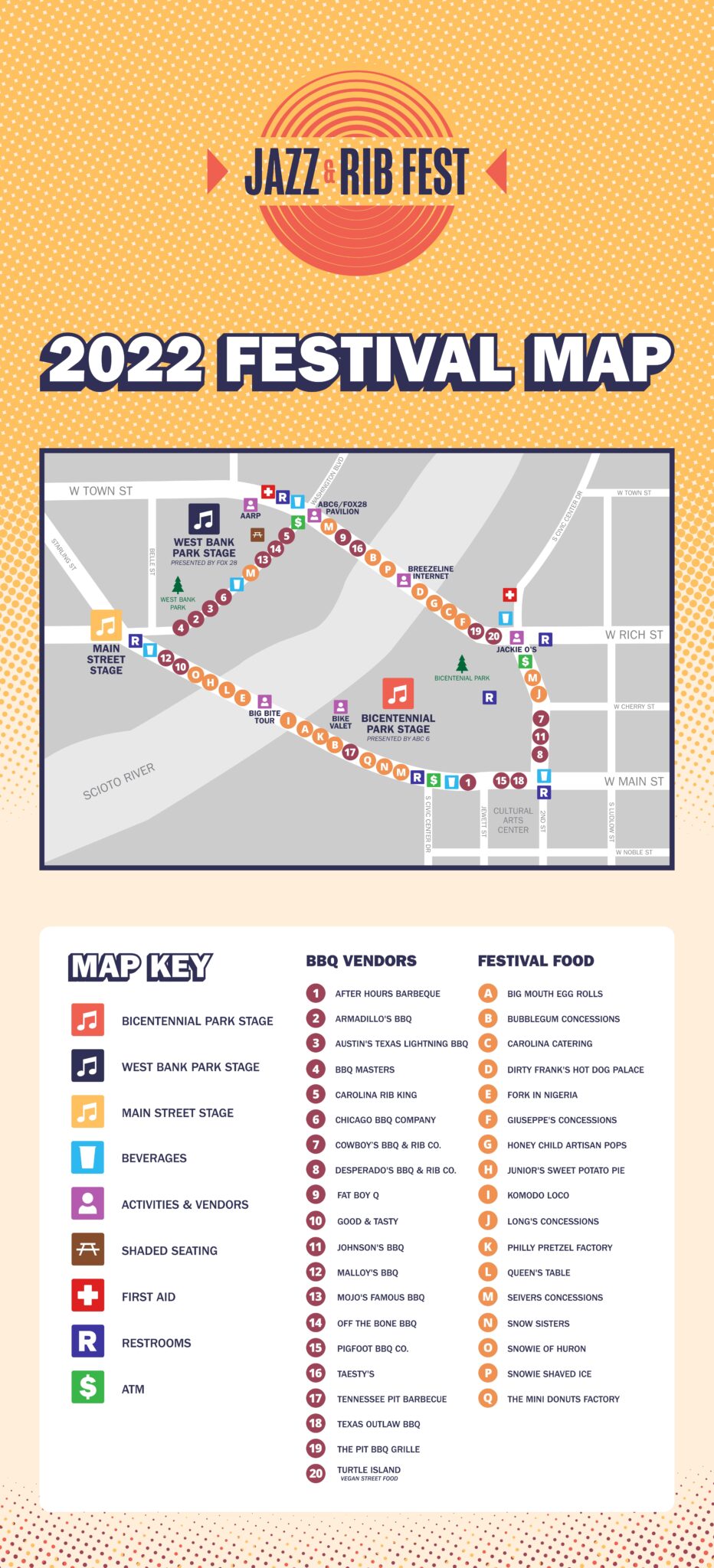 Festival Map Jazz & Rib Fest